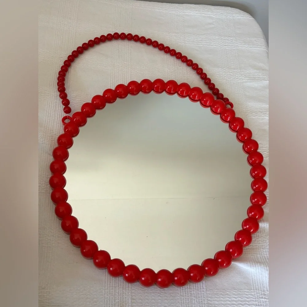 Red Beaded Mirror